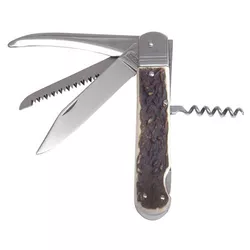 MIKOV nůž zavírací NEREZ 4V/KP s pojistkou střenka JELENÍ PAROH