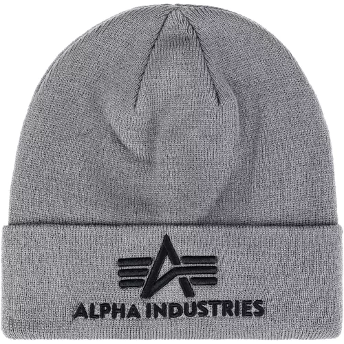 Alpha Industries Čepice 3D Beanie šedá melírovaná