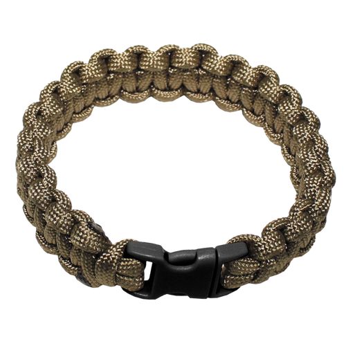 Náramek Paracord 1.9, plast. spona okrový S