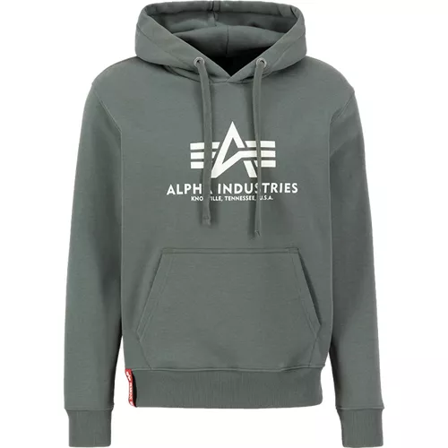 Alpha Industries Mikina  Basic Hoody zelená vintage