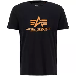 Tričko Basic T-Shirt black | neon orange